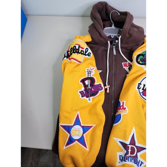 VTG NLBM all stars big boy negro leagues mens XL Museum patch hoodie brown EUC - Picture 16 of 16